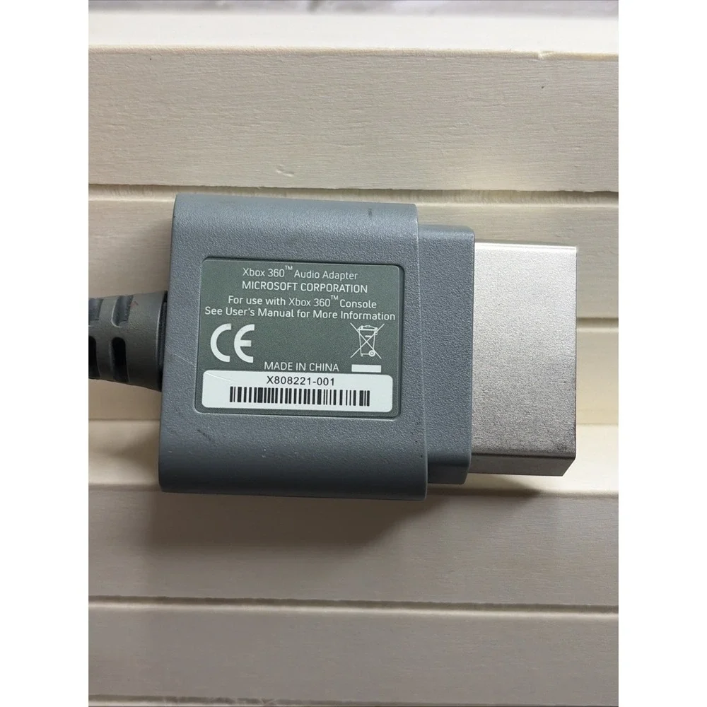 Microsoft Xbox 360 Audio Adapter OEM Gray Wired X808221-001 RCA Optical Adapter
